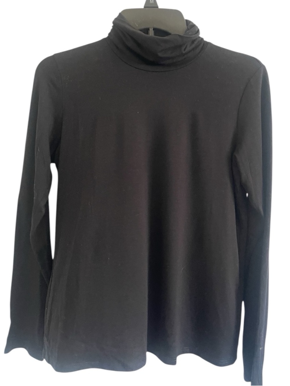 Eileen Fisher Long Sleeve Turtleneck Black Size Small Petite